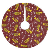 *Marching Baritone Musiknoten Polyester Weihnachtsbaumdecke (Vorderseite)