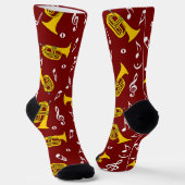 *Marching Baritone Musiknoten Socken (Gewinkelt)