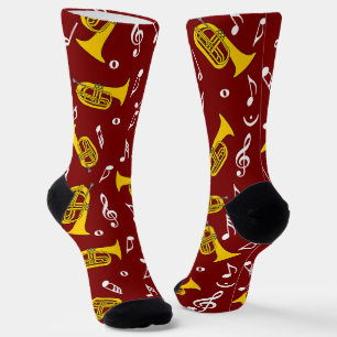 *Marching Baritone Musiknoten Socken