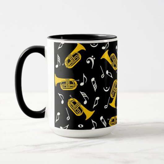 *Marching Baritone Musiknoten Tasse (Links)