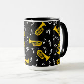 *Marching Baritone Musiknoten Tasse (VorderseiteRechts)