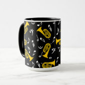 *Marching Baritone Musiknoten Tasse (Vorderseite Links)