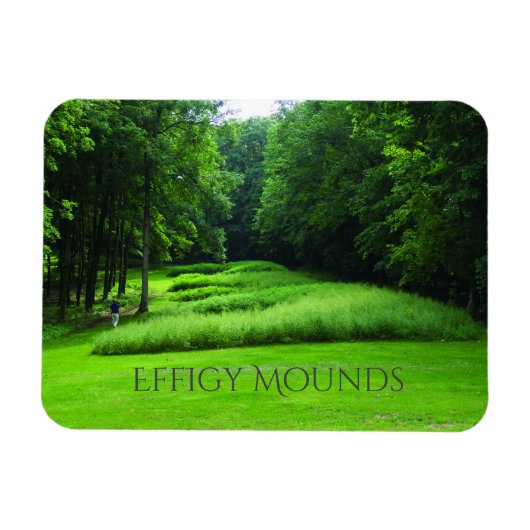 Marching Bear Mounds Group, Effigy Mounds, Iowa Magnet (Horizontal)