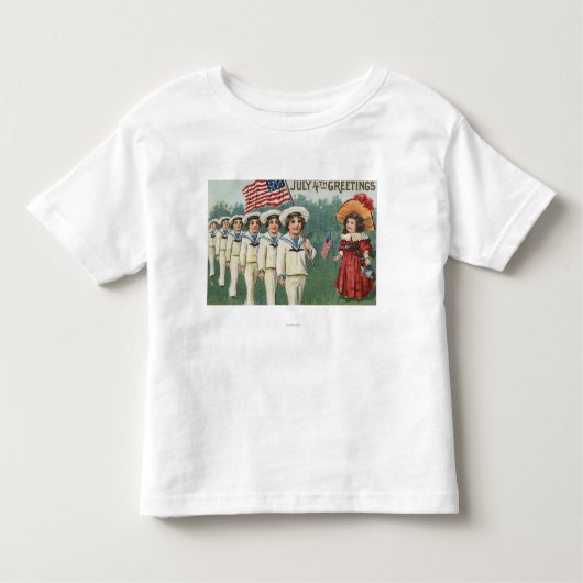 Marching Boys als Matrosen verkleidet Kleinkind T-shirt (Vorderseite)