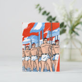 Marching Boys Postcard Postkarte (Stehend Vorderseite)