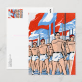 Marching Boys Postcard Postkarte (Vorne/Hinten)
