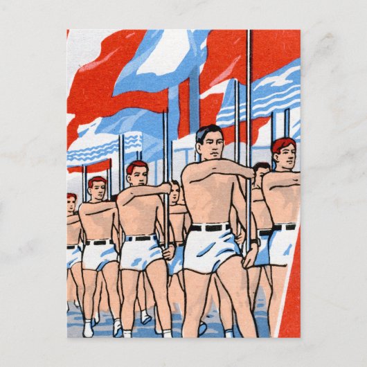 Marching Boys Postcard Postkarte (Vorderseite)