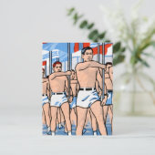 Marching Boys Postcard Postkarte (Stehend Vorderseite)