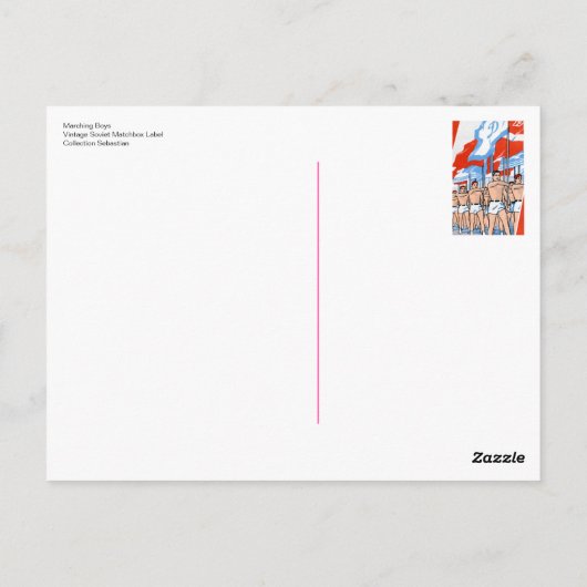 Marching Boys Postcard Postkarte (Rückseite)