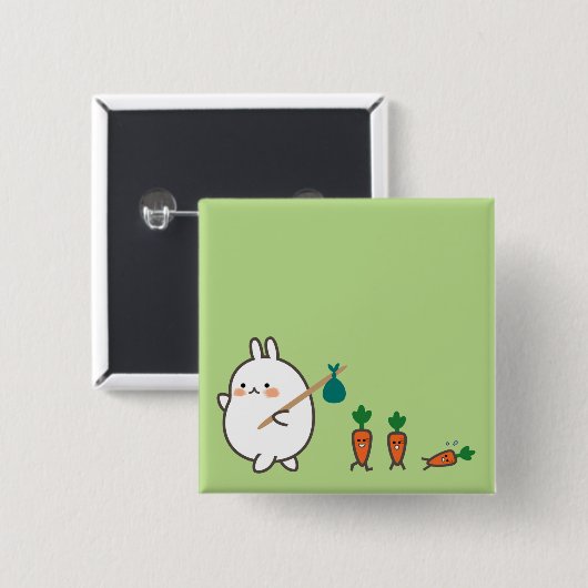 Marching Bunny Button (Vorne & Hinten)