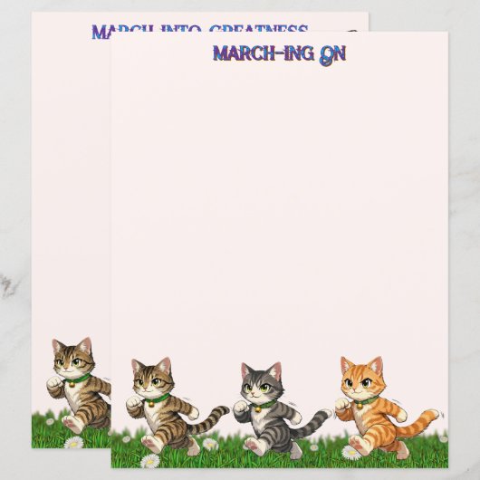 Marching Cats Schreibwaren (Vorne/Hinten)