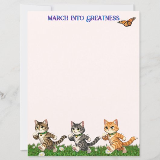 Marching Cats Stationery (Rückseite)