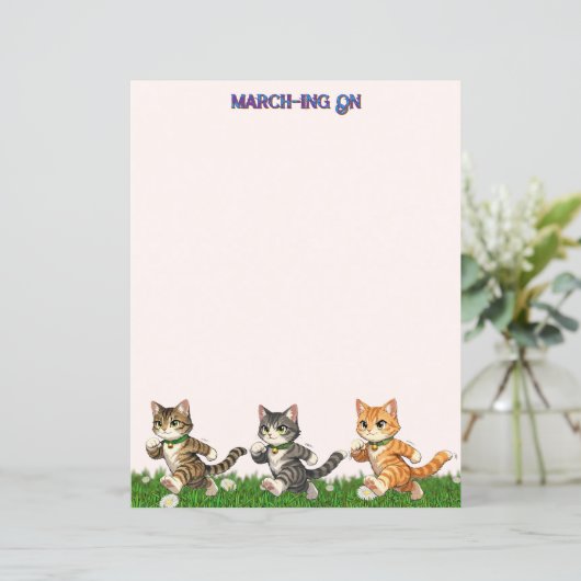 Marching Cats Stationery (Stehend Vorderseite)