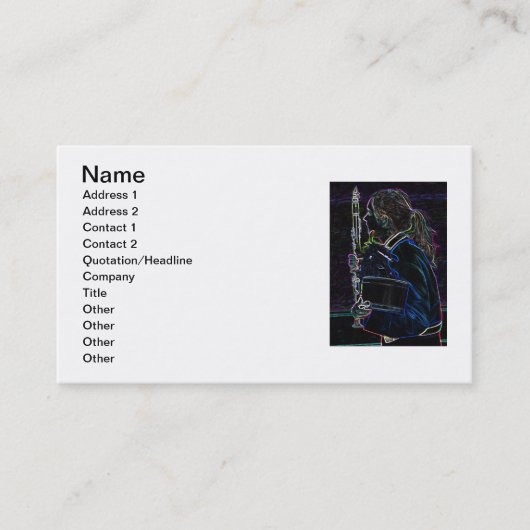 Marching Clarinetist Business Card II Visitenkarte (Vorderseite)