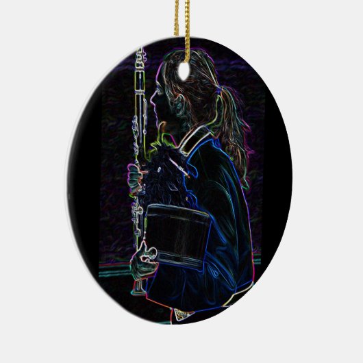 Marching Clarinetist Circle Ornament (Rechts)