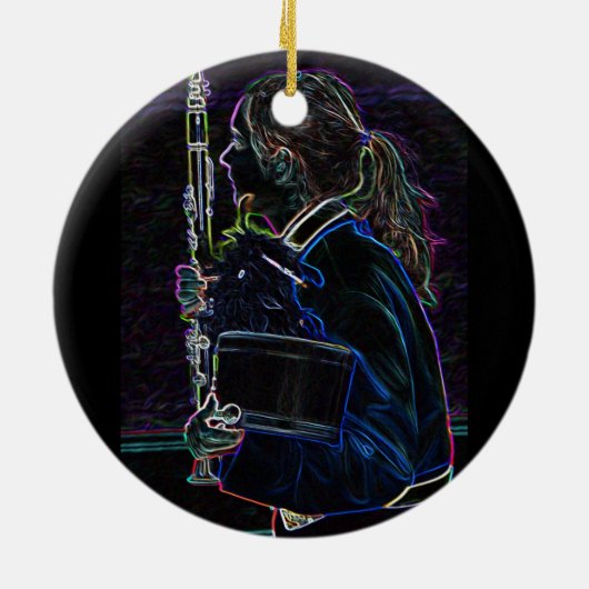 Marching Clarinetist Circle Ornament (Hinten)