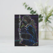 Marching Clarinetist Postcard Postkarte (Stehend Vorderseite)