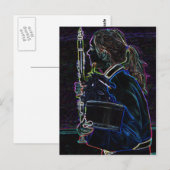 Marching Clarinetist Postcard Postkarte (Vorne/Hinten)
