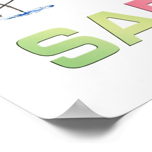 Marching Flamingos Sarasota Poster (Ecke)