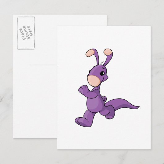 Marching lila Blumaroo Postkarte (Vorne/Hinten)