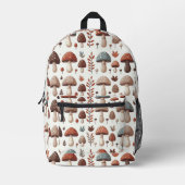 Marching Mushrooms Bedruckter Rucksack (Vorderseite)