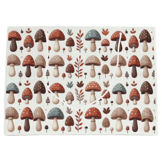 Marching Mushrooms Große Geschenktüte (Vorderseite)