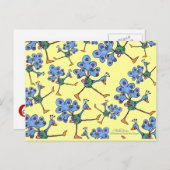 Marching Peacock Collage Postkarte (Vorne/Hinten)