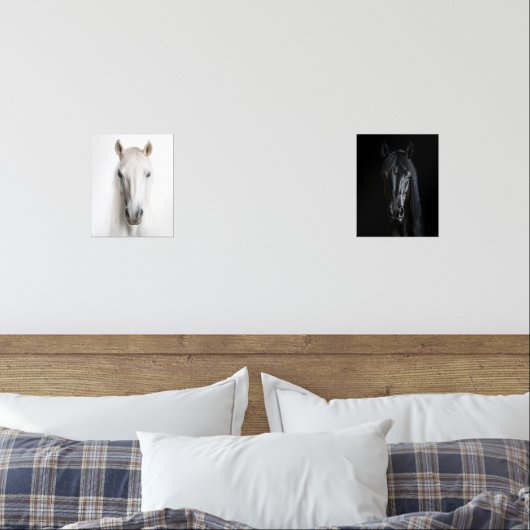Marching Schwarz-weiß Horse Portraits Bilderwand Sets (Schlafzimmer)