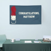 Marching von Bandhut mit Feathers Custom Message Banner (Messeveranstaltung)