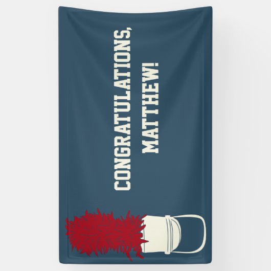 Marching von Bandhut mit Feathers Custom Message Banner (Vertikal)