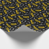 Marching von Baritone Musiknotens Bass Clefs Geschenkpapier (Ecke)