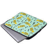 Marching von Baritone Musiknotens Bass Clefs Laptopschutzhülle (Vorne Knopf)