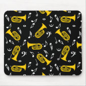 Marching von Baritone Musiknotens Bass Clefs Mousepad (Vorne)