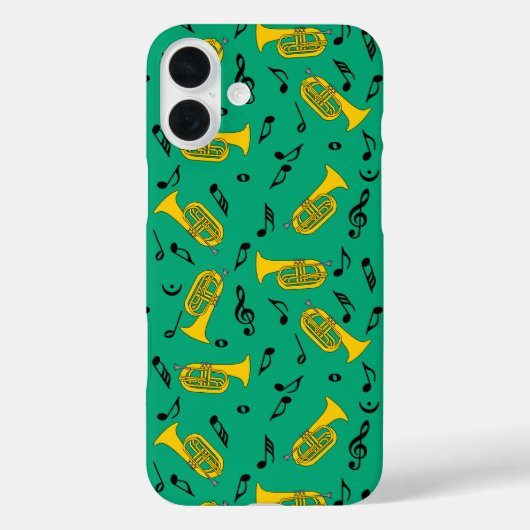 Marching von Baritone Musiknotens Treble Clefs Case-Mate iPhone Hülle (Rückseite)