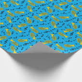 Marching von Baritone Musiknotens Treble Clefs Geschenkpapier (Ecke)