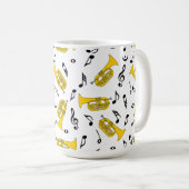 Marching von Baritone Musiknotens Treble Clefs Kaffeetasse (VorderseiteRechts)