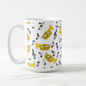 Marching von Baritone Musiknotens Treble Clefs Kaffeetasse (Links)