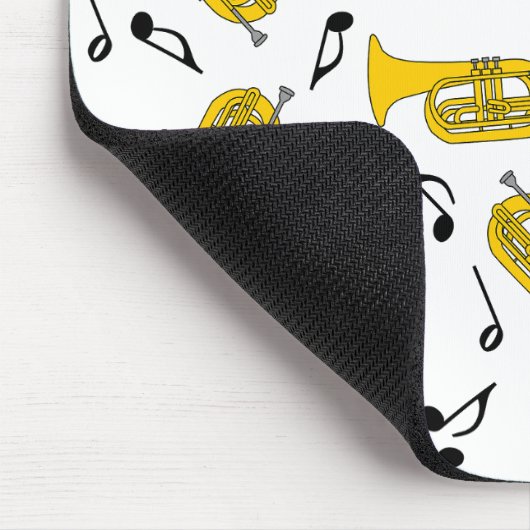 Marching von Baritone Musiknotens Treble Clefs Mousepad (Ecke)