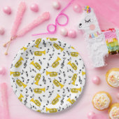 Marching von Baritone Musiknotens Treble Clefs Pappteller (Party)