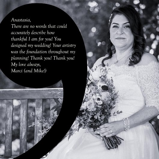 Marci Kamashian Testimonial Wedding Einladung