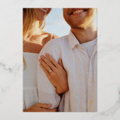 Marcia Classic Elegant Wedding Save the Date Folieneinladung (Rückseite)