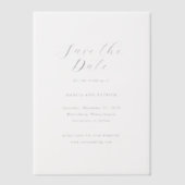 Marcia Classic Elegant Wedding Save the Date Pergament Einladungen (Vorderseite)