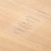 Marcia Classic Elegante Wedding Acryleinladungen (Ablage )