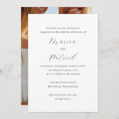 Marcia Classic Elegante Wedding Einladung (Vorne/Hinten)