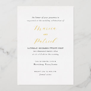 Marcia Classic Elegante Wedding Folieneinladung