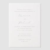 Marcia Classic Elegante Wedding Pergament Einladungen (Vorderseite)