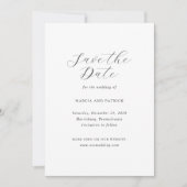 Marcia Classic Elegante Wedding Save The Date (Vorderseite)
