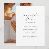 Marcia Classic Elegante Wedding Save The Date (Vorne/Hinten)