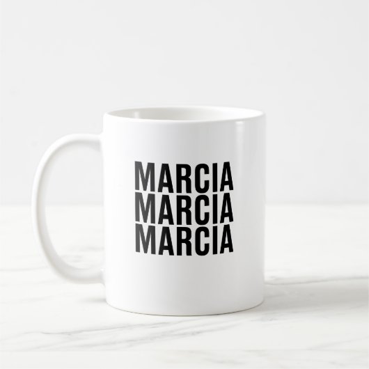 Marcia. Marcia. Marcia. Kaffeetasse (Links)