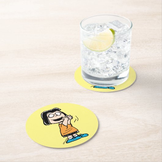 Marcie Clapping Runder Pappuntersetzer (Vor Ort)